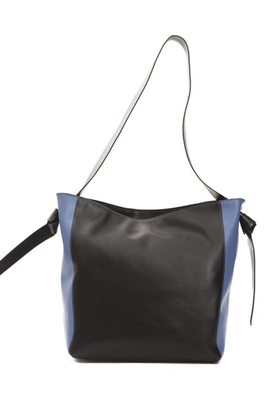 Shop Pompei Donatella Leather Shoulder Women's Bag In Blue