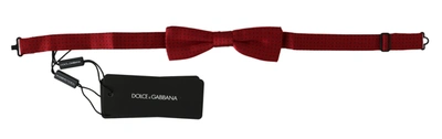 Shop Dolce & Gabbana Dotted Silk Adjustable Neck Papillon Bow Men's Tie In Black