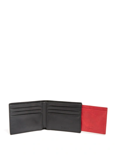 Shop Guess Factory Carter Billfold Wallet In Black