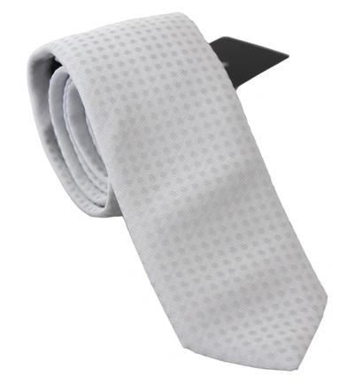 Shop Dolce & Gabbana Patterned Classic Mens Slim Neckmen's Men's Tie In White