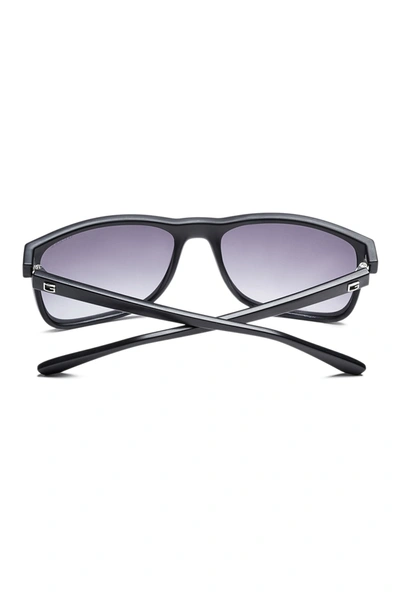 Shop Guess Factory Matte Plastic Square Sunglasses In Purple