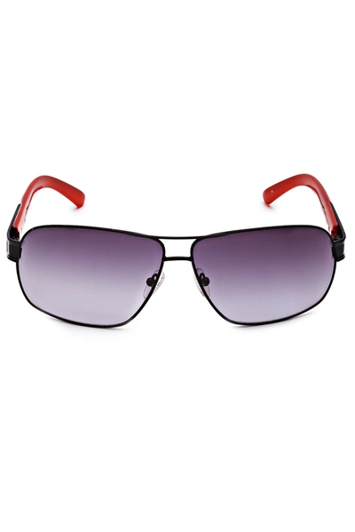 Shop Guess Factory Metal Navigator Sunglasses In Purple