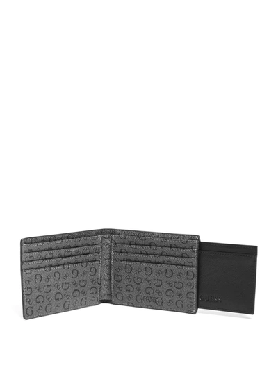 Shop Guess Factory Carter Billfold Wallet In Grey