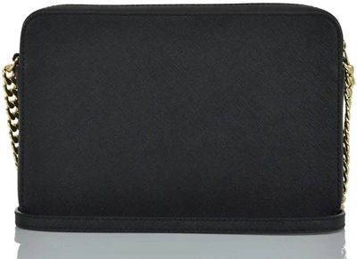 Michael Kors Jet Set Leather Crossbody Bag In Black