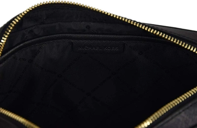 Michael Kors Jet Set Leather Crossbody Bag In Black