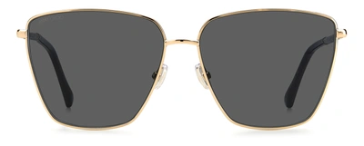 Shop Jimmy Choo Lavi/s Ir 02m2 Oversized Square Sunglasses In Black
