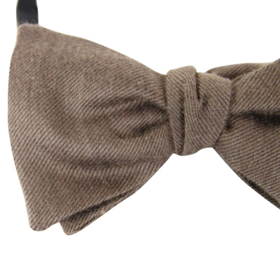 Shop Bottega Veneta Men's Silk Cashmere Bow Tie In Brown