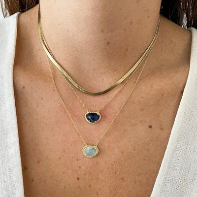 Adornia Fine Jewelry 14k Over Silver 2.00 Ct. Tw. Sapphire September Birthstone Necklace In Multi
