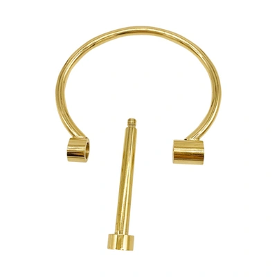 Adornia 14k Plated Screw Cuff Bracelet In Yellow