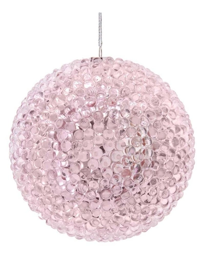 Shop Kurt Adler 90mm Pink Bead Ball Ornament In Multi