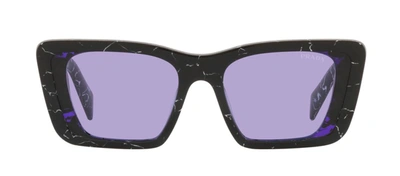 Shop Prada Pr 08ys 03v01o Cat Eye Sunglasses In Purple