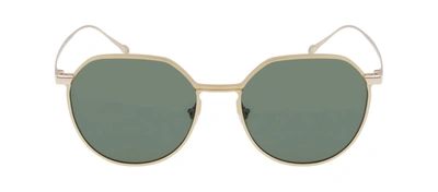 Shop Mita Roma 32n Round Sunglasses In Green