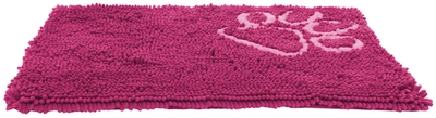 Shop Pet Life 'fuzzy' Quick-drying Anti-skid And Machine Washable Dog Mat In Pink