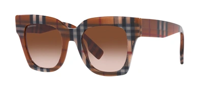 Shop Burberry Kitty Be4364 396713 Butterfly Sunglasses In Multi