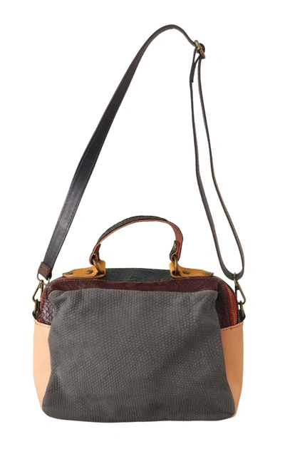 Shop Ebarrito Leather Shoulder Strap Top Handle Messenger Women's Bag In Grey