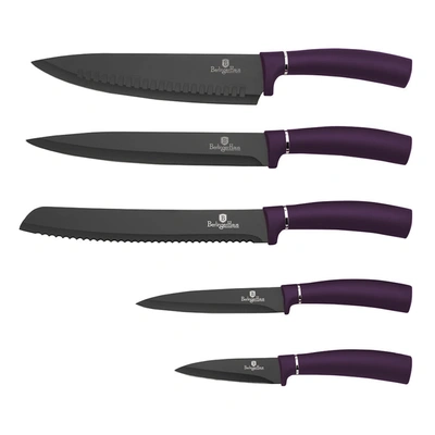 Shop Berlinger Haus 6-piece Knife Set W/ Magnetic Holder Purple Collection