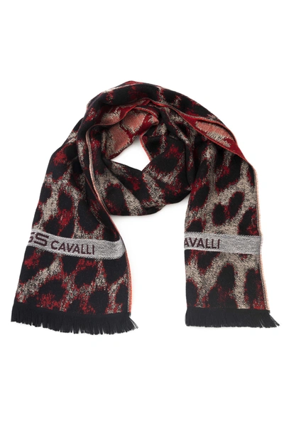 Shop Cavalli Class Wool Men's Scarf In Red