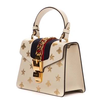 Shop Gucci Sylvie Bee Limited Edt. In White