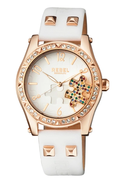 Rebel Gravesend White Dial Ladies Watch Rb111-8021 In White