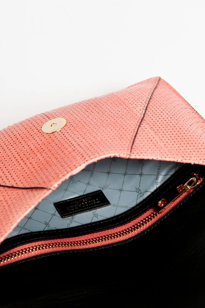 Shop Trussardi Leather Clutch Women's Bag In Pink