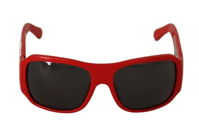 Shop Dolce & Gabbana Plastic Swarovski Stones  Lens Women's Sunglasses In Red