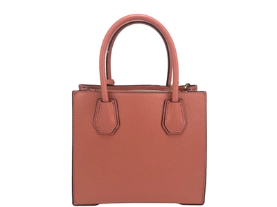 Michael Kors Mercer Medium Sherbet Pebble Leather Messenger Crossbody Bag Purse In Pink