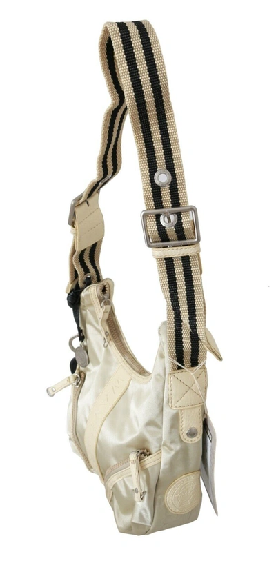Wayfarer Shoulder Crossbody Sling Fabric Women's Purse In White
