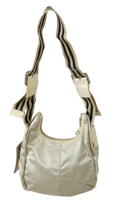 Wayfarer Shoulder Crossbody Sling Fabric Women's Purse In White