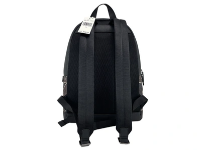 Shop Michael Kors Cooper Large Signature Pvc Graphic Logo Backpack Bookwomen's Women's Bag In Black