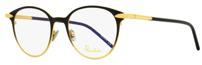 Shop Pomellato Women's Oval Eyeglasses Pm0055o 001 Black/gold 50mm In Blue