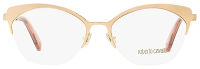 Shop Roberto Cavalli Women's Butterfly Eyeglasses Rc5111 033 Bronze/rose 53mm In Brown