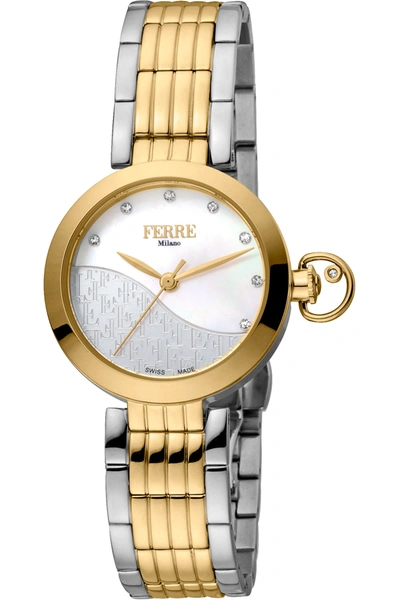 Shop Ferre Milano Women's Fashion 28mm Quartz Watch In Gold