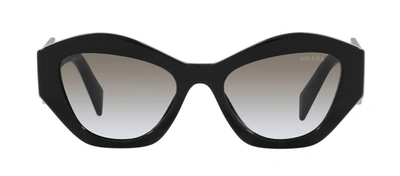 Shop Prada Pr 07ys 1ab0a7 Geometric Sunglasses In Black