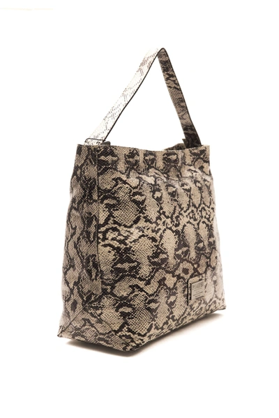 Shop Pompei Donatella Leather Shoulder Women's Bag In Beige