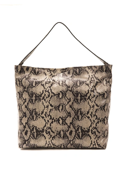 Shop Pompei Donatella Leather Shoulder Women's Bag In Beige