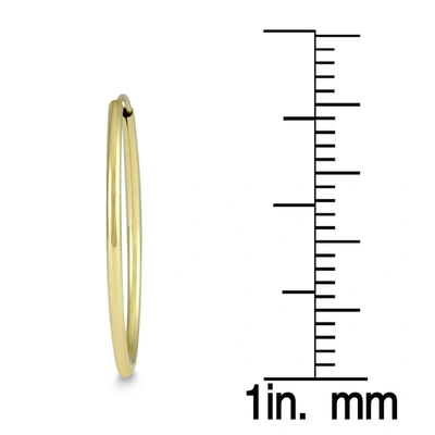 Shop Monary 21mm Hoop Earrings In 14k Yellow Gold