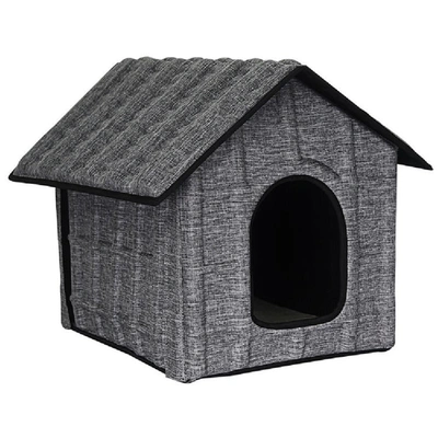Shop Pet Life 'collapsi-pad' Folding Lightweight Travel Pet House With Inner Mat In Grey