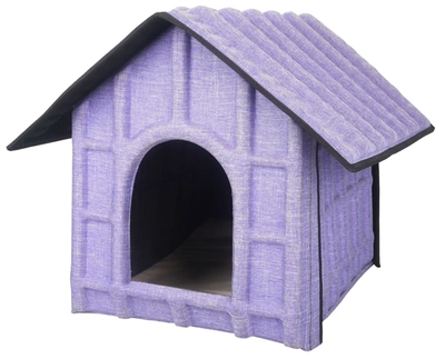 Shop Pet Life 'collapsi-pad' Folding Lightweight Travel Pet House With Inner Mat In Purple
