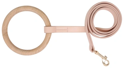 Shop Pet Life 'ever-craft' Boutique Series Beechwood And Leather Designer Dog Leash In Pink