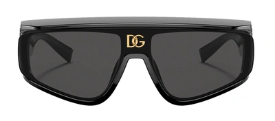 Shop Dolce & Gabbana Dg G6177 501/87 Navigator Sunglasses In Black