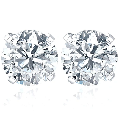 Pompeii3 1 1/4carat (ctw) Diamond Studs In 14k White Or Yellow Gold Lab Grown In Silver