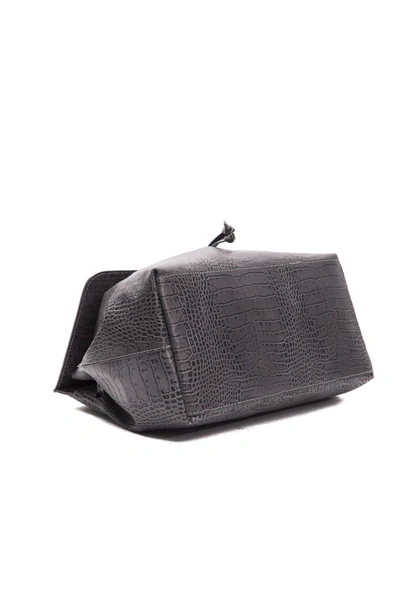 Shop Pompei Donatella Leather Women's Handbag In Grey