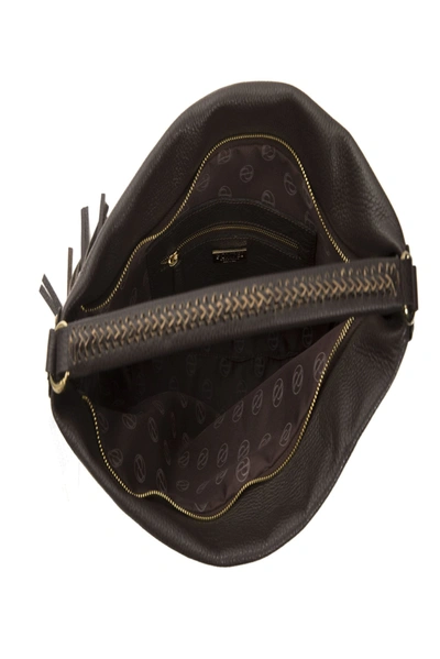 Shop Pompei Donatella Leather Shoulder Women's Bag In Grey