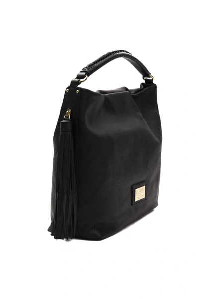 Shop Pompei Donatella Leather Shoulder Women's Bag In Black