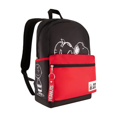 Concept One Snoopy Charlie Brown Woodstock Backpack In Red