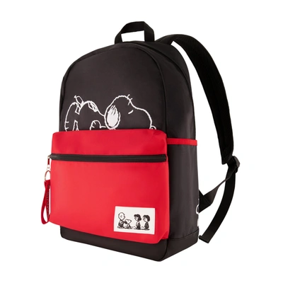 Concept One Snoopy Charlie Brown Woodstock Backpack In Red