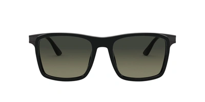 Shop Prada Pr 19xsf 07f09g Rectangle Sunglasses In Green