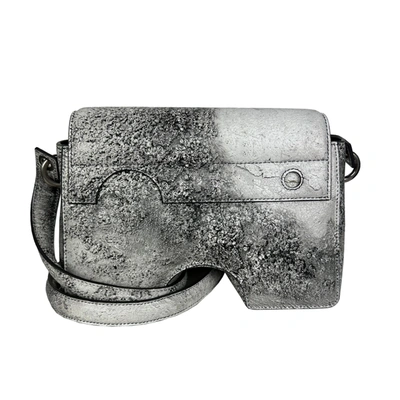 Shop Off-white Off- Leather Crossbody Women's Bag In Silver