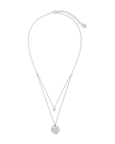Sterling Forever Sterling Silver Star & 'love You To The Moon & Back' Disc Layered Necklace In Gold