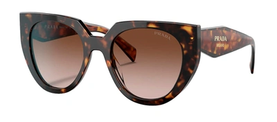 Shop Prada Pr 14ws 2au6s1 Cat Eye Sunglasses In Multi